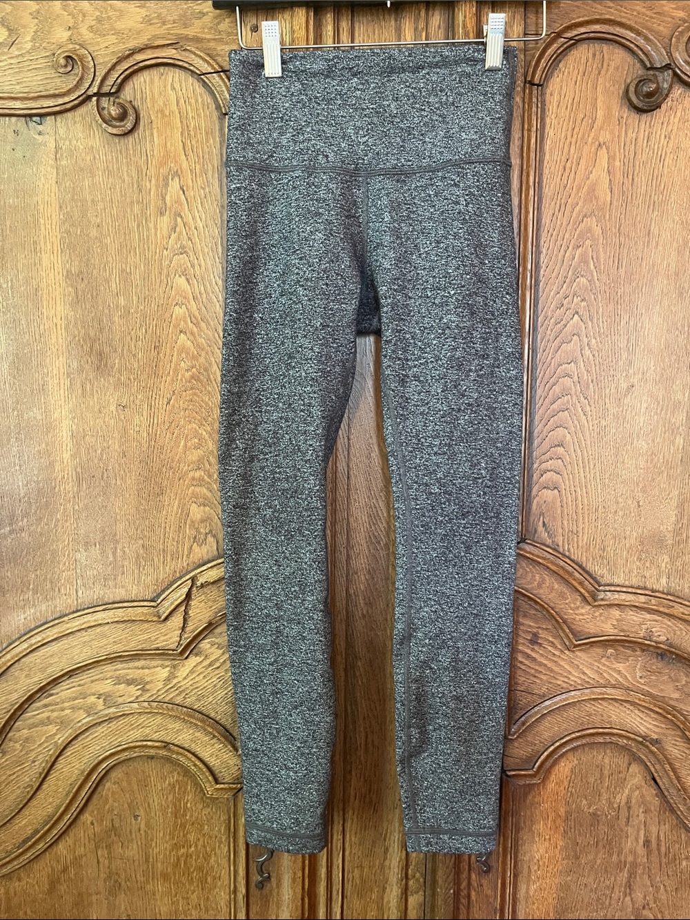 Lululemon Wunder Heathered Black Luon Leggings Size 4 - Picture 2 of 8